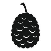 Lychees icon, simple style vector