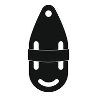 Plastic bobber icon, simple style vector