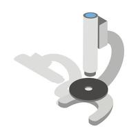 Microscope icon, isometric 3d style vector