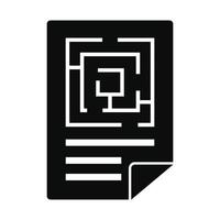 Labyrinth solution icon, simple style vector