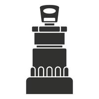 Car ignition lock icon, simple style vector