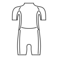 icono de traje de buceo, estilo de contorno vector