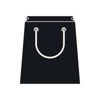 Paper shopping bag icon, simple style vector