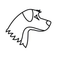 Dog icon, outline style vector