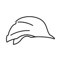 Hardhat icon, outline style vector