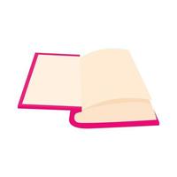 Opened book icon in cartoon style vector