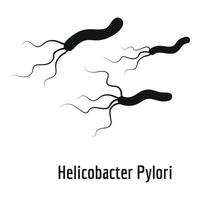 Helicobacter pylory icon, simple style. vector