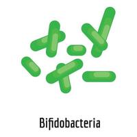 Bifidobacteria icon, cartoon style. vector