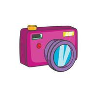 Camera icon, cartoon style vector