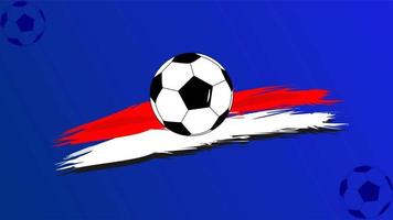 Football sport icon with blue background blink effects, suitable for sport or game video
