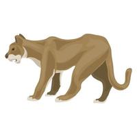 Lioness icon, cartoon style vector