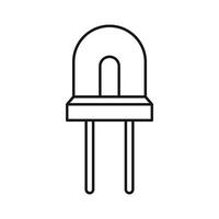 Halogen lamp icon, outline style vector