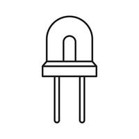 Halogen lamp icon, outline style vector