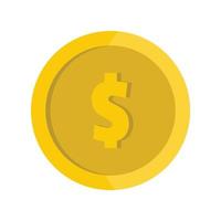 Design coin icon, flat style vector