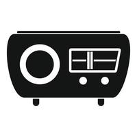 Tuned radio icon, simple style vector