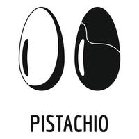icono de pistacho, estilo simple vector