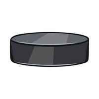 Hockey puck icon, cartoon style vector