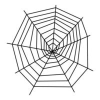 icono de telaraña formada, estilo de esquema vector