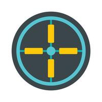 Optical aim sight icon, flat style vector