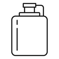Hip flask icon, outline style vector