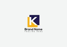 Abstract K letter modern initial lettermarks logo design vector