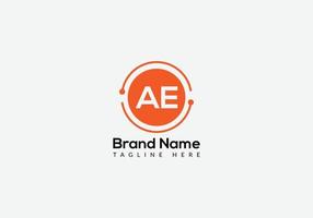 Abstract AE letter modern initial lettermarks logo design vector