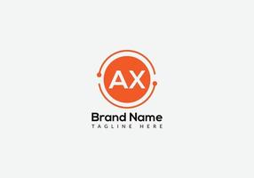 Abstract AX letter modern initial lettermarks logo design vector