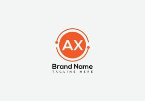 Abstract AX letter modern initial lettermarks logo design vector