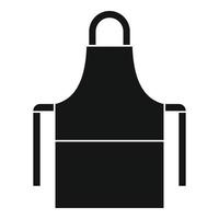 Work apron icon, simple style vector