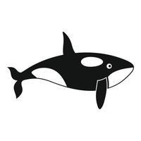 icono de ballena orca, estilo simple vector