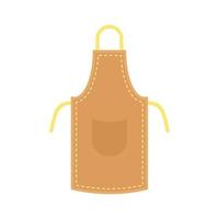 Leather apron icon, flat style vector