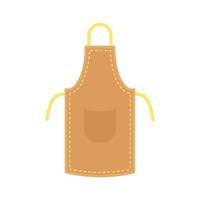 Leather apron icon, flat style vector