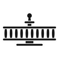 Manual rotation carousel icon, simple style vector