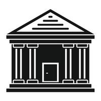 Stone courthouse icon, simple style vector