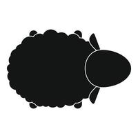 Sheep air view icon, simple style vector