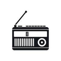 icono de radio retro, estilo simple vector