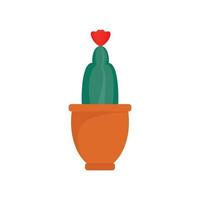 Cactus flower icon, flat style vector