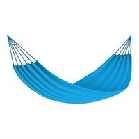 Blue hammock icon, realistic style vector