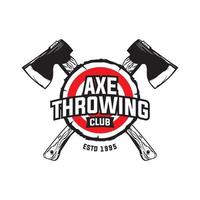 Axe Throwing in wood target vector illustration, perfect for axe club logo design and t shirt design