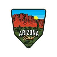 Patch design Arizona Desert vector illustration, good for tshirt design also embroidery patch for hat