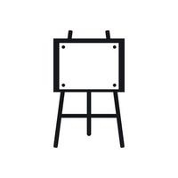 Wooden easel icon, simple style vector