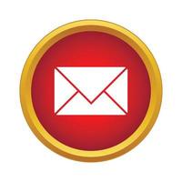 Mail icon, simple style vector