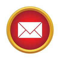 Mail icon, simple style vector