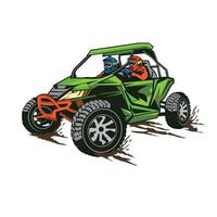 Buggy Extreme Adventure Trip Race Sport vector illustration, good for team  and racing club logo also tshirt design