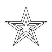 Star icon, outline style vector