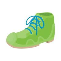 Green boot icon in cartoon style vector