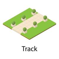 Track icon, isometric style vector