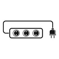 Extension cord icon, simple style vector