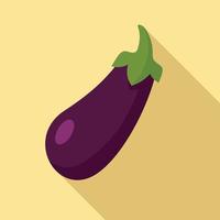Eggplant icon, flat style vector