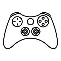 icono de gamepad vintage, estilo de contorno vector